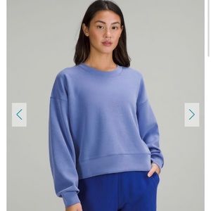 Lululemon Softstreme Perfectly Oversized Cropped Crew in Wild Indigo